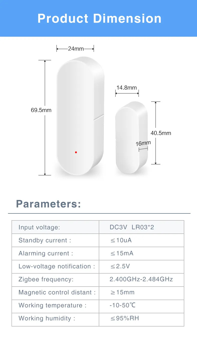 Tuya Smart WiFi Door Window Sensor installation