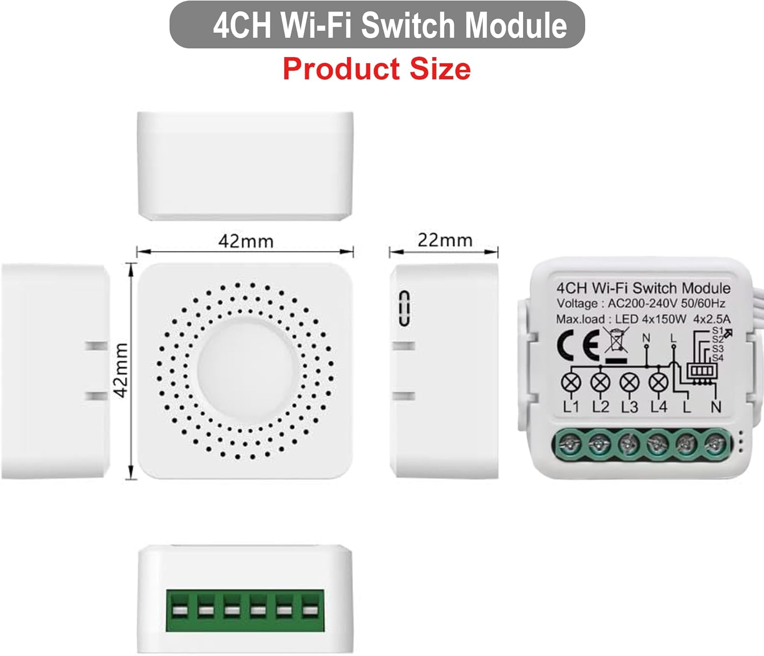 4 Gang WiFi Smart Switch - Image 2