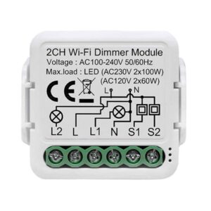 2 Gang Switch Module Dimmer