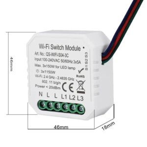 3 Gang WiFi Smart Switch - مفتاح ذكي 3 خط | EBS Company