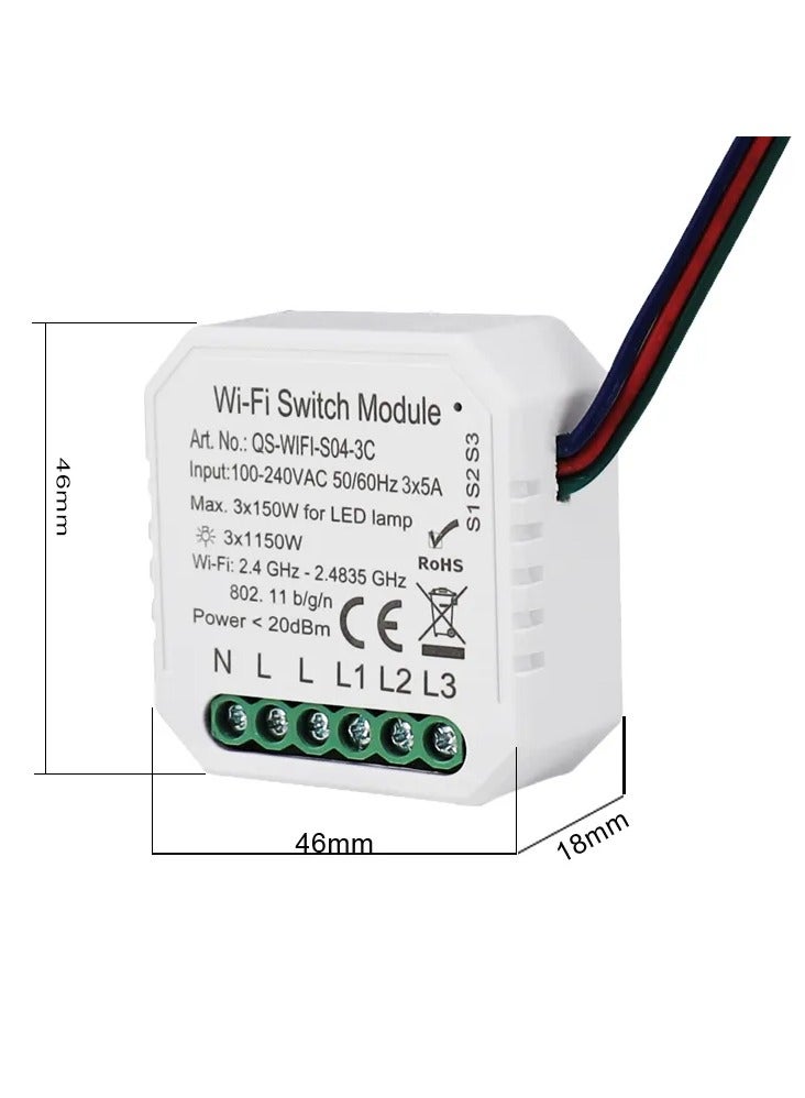 3 Gang WiFi Smart Switch